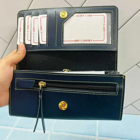 Personalised Ladies 3 Fold Clutch Wallet with Charms